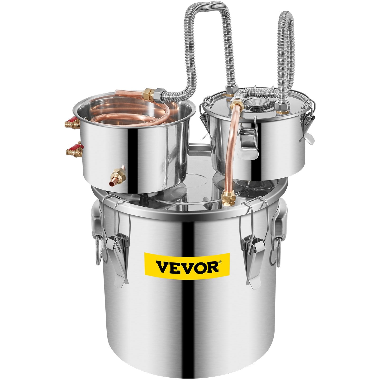 Moonshine Still 5 Gal 21L Stainless Steel Water Alcohol Distiller Copper Tube Home Brewing Kit Build-in V952-ZLSJ5GALSLNTZLQDBV3
