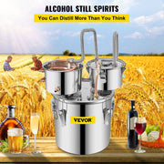 Moonshine Still 5 Gal 21L Stainless Steel Water Alcohol Distiller Copper Tube Home Brewing Kit Build-in V952-ZLSJ5GALSLNTZLQDBV3