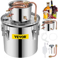 Moonshine Still 5 Gal 21L Stainless Steel Water Alcohol Distiller Copper Tube Home Brewing Kit Build-in V952-ZLSJ5GALZLQ000001V0