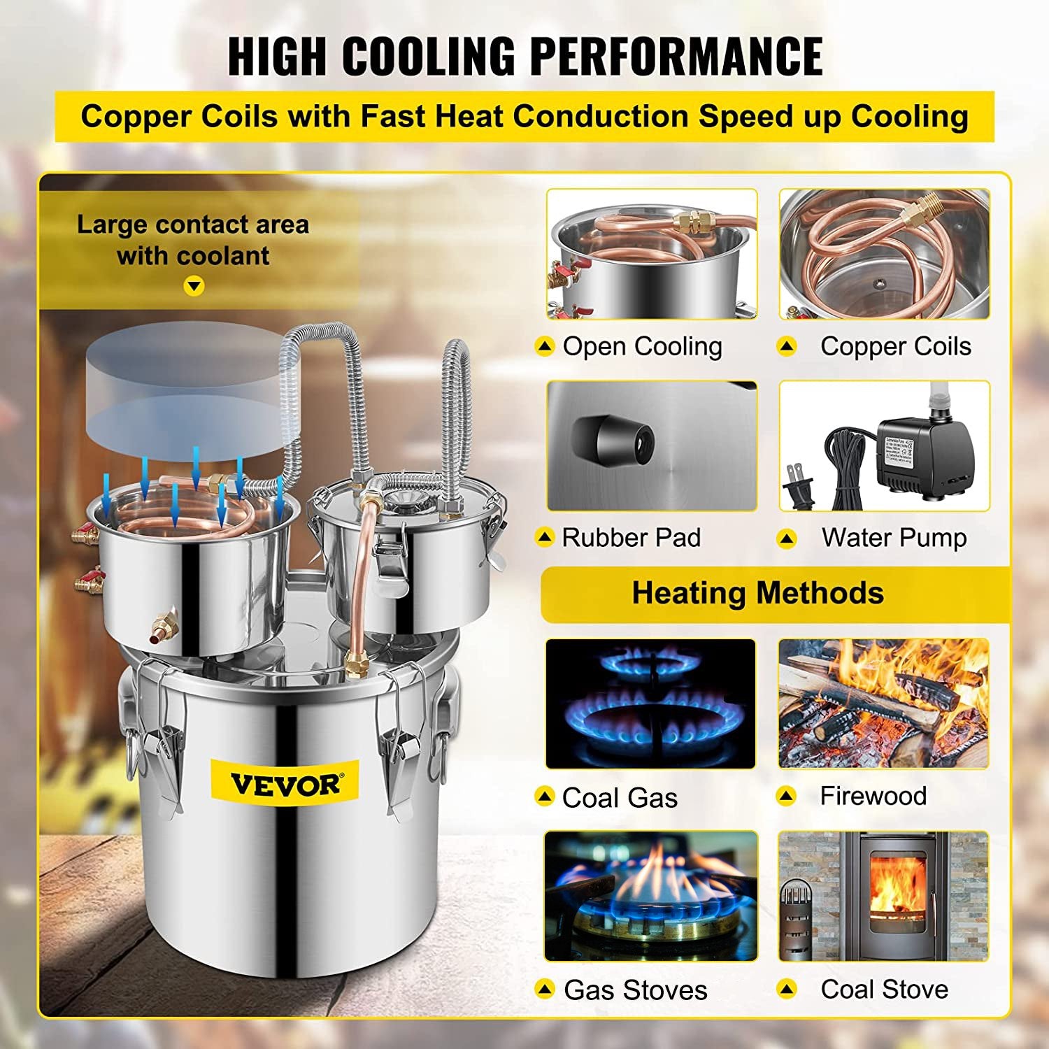 30L 8Gal Alcohol Distiller Water Spirit Boiler Home Brew Copper Alcohol Still V952-ZLSJ8GALSLNTZLQDBV3