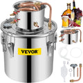 Moonshine Still 9.6Gal 38L Stainless Steel Water Alcohol Distiller Copper Tube Home Brewing Kit Build-in V952-ZLSJ8GALZLQ000001V0