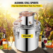 Moonshine Still 9.6Gal 38L Stainless Steel Water Alcohol Distiller Copper Tube Home Brewing Kit Build-in V952-ZLSJ8GALZLQ000001V0