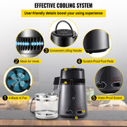 Home Water Distiller Distilled Water Maker 4 L with Dual Temp Display Grey V952-ZLSJSWXSKMDHAGSS5V3