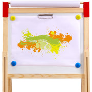 Art Easel for Kids, 3-in-1 Wooden Double-Sided Kid's Art Easel with Magnetic Whiteboard, Chalkboard, Paper V952-ZLSKMZZLSSMY23CYQV0