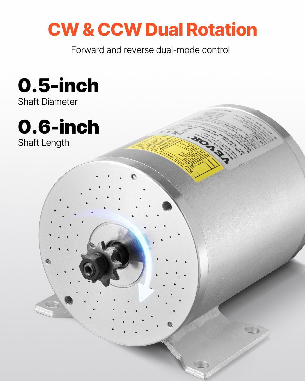 1800W Electric Brushless DC Motor Kit - 48V 4500rpm Motor with Upgraded Speed Controller and Throttle Grip V952-ZLWSDJTJ18007TVWHV9