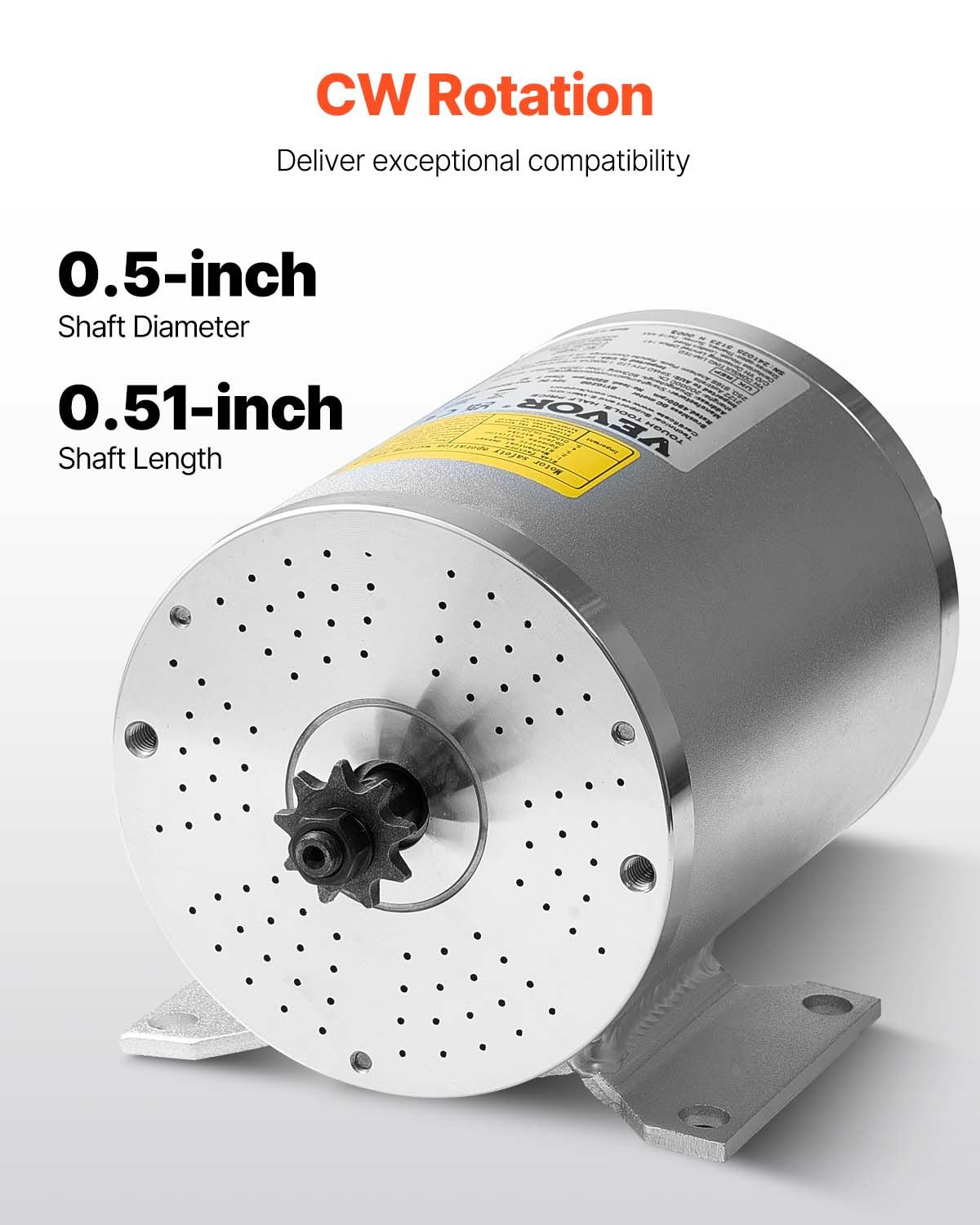 1800W Electric Brushless DC Motor 48V 4500rpm Motor for E-Bike Dirt Bike V952-ZLWSDJTJ1800MU0S6V9