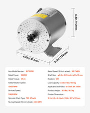1800W Electric Brushless DC Motor 48V 4500rpm Motor for E-Bike Dirt Bike V952-ZLWSDJTJ1800MU0S6V9