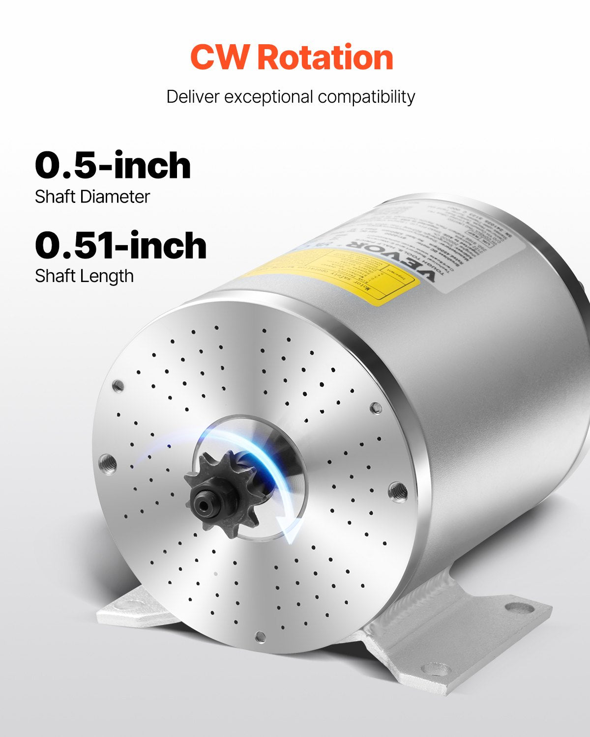 1800W Electric Brushless DC Motor Kit - 48V 4500rpm Motor with Upgraded Speed Controller, Foot Pedal and V952-ZLWSDJTJ1800SN8ZXV9