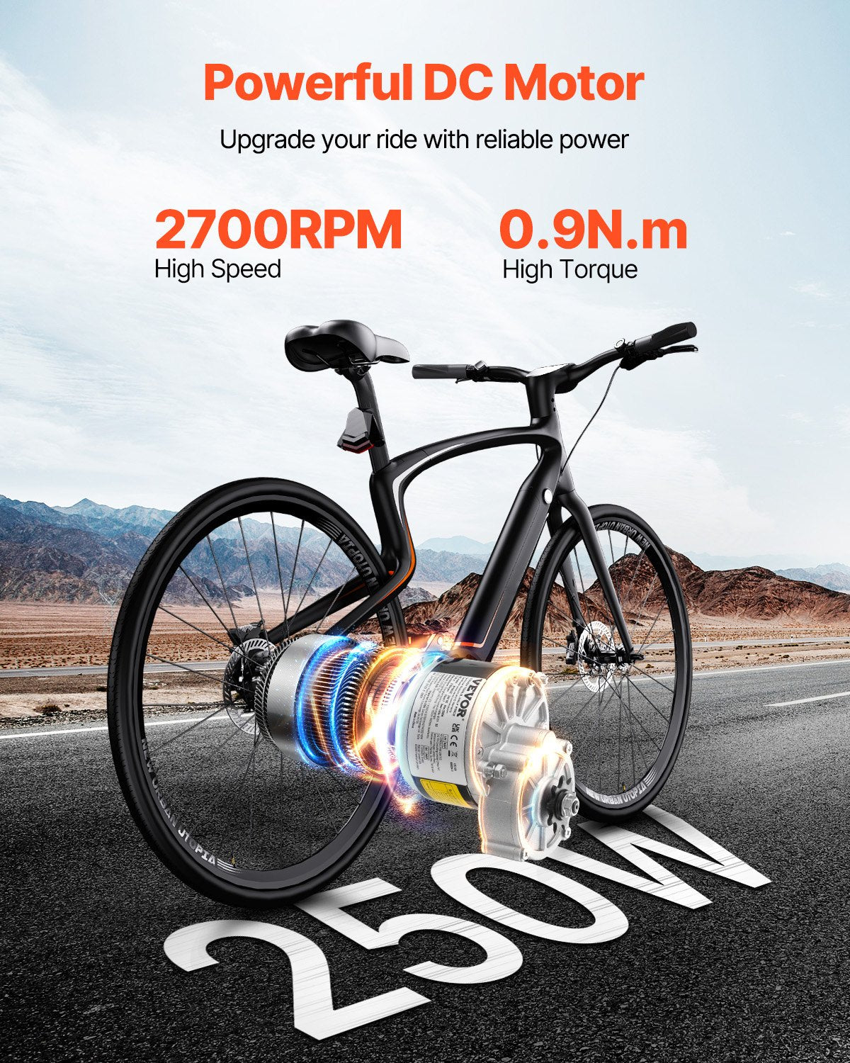 250W Electric Powerful DC Motor Kit - 24V 2700rpm Brushed Motor with Upgraded Speed Controller, Throttle Grip V952-ZLWSDJTJ250W1R9B9V9