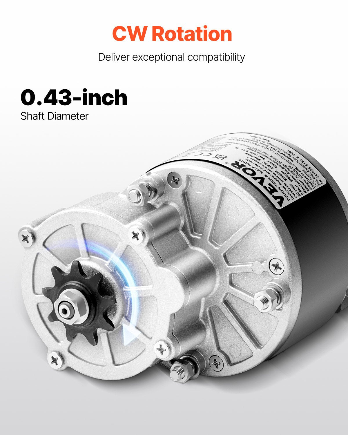 250W Electric Powerful DC Motor Kit - 24V 2700rpm Brushed Motor with Upgraded Speed Controller, Throttle Grip V952-ZLWSDJTJ250W1R9B9V9