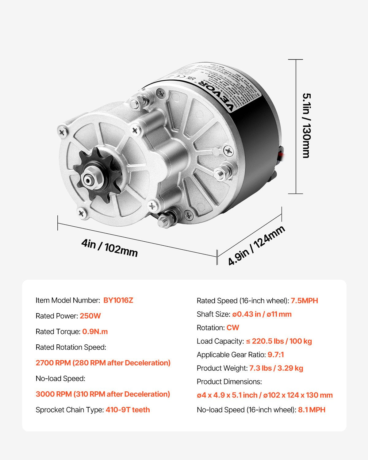 250W Electric Powerful DC Motor Kit - 24V 2700rpm Brushed Motor with Upgraded Speed Controller, Throttle Grip V952-ZLWSDJTJ250W1R9B9V9