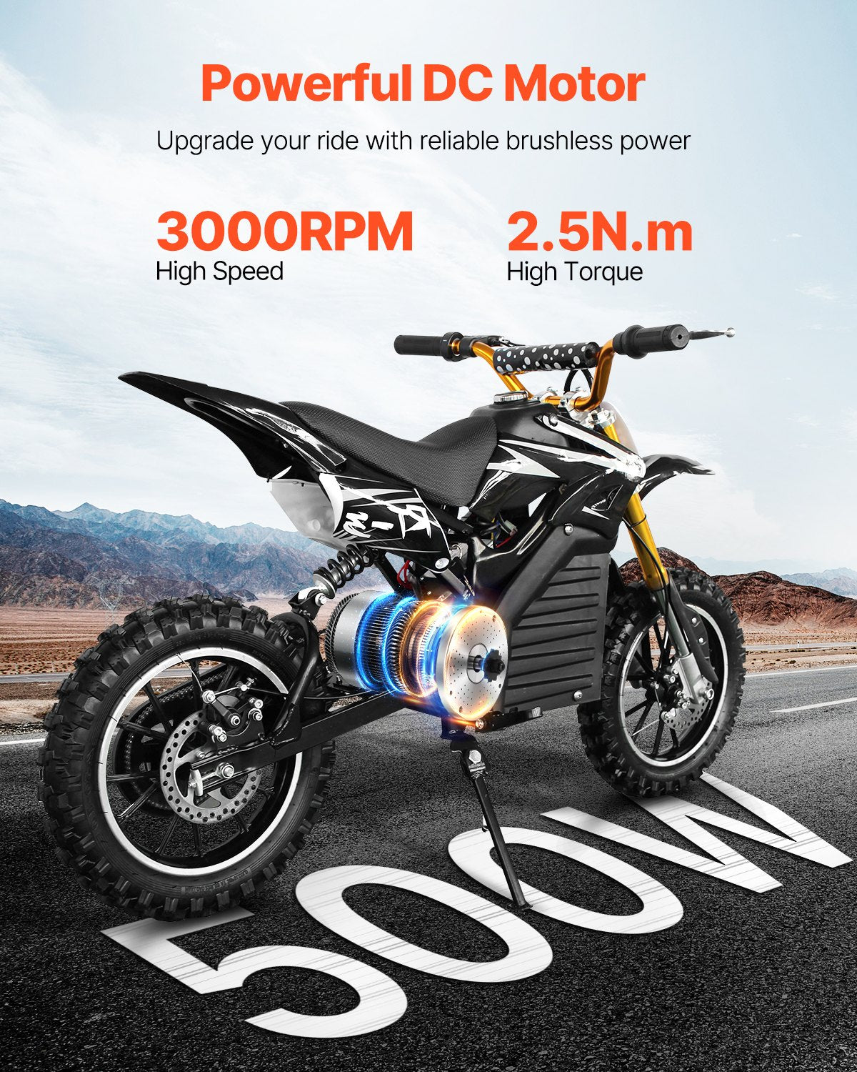 500W Electric Brushless DC Motor Kit 36V 3000rpm with Upgraded Controller V952-ZLWSDJTJ500WGWM9BV3