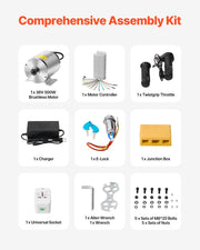 500W Electric Brushless DC Motor Kit 36V 3000rpm with Upgraded Controller V952-ZLWSDJTJ500WGWM9BV3
