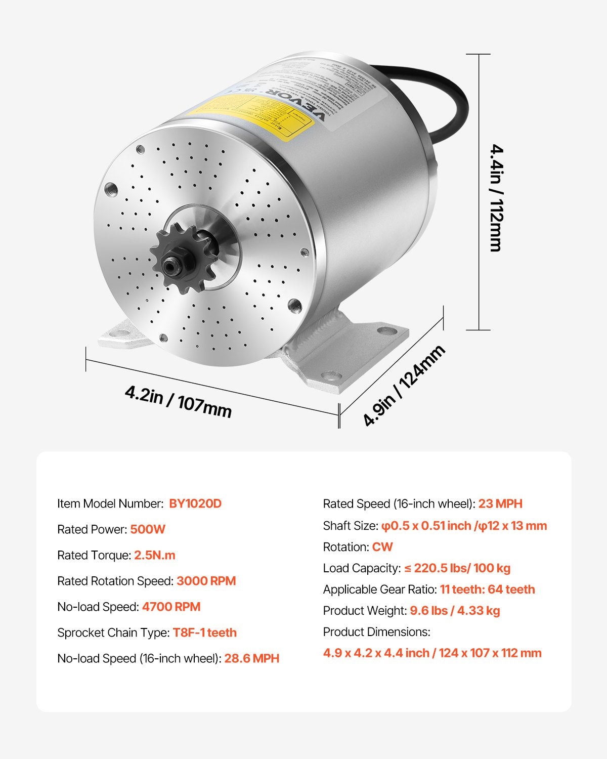 500W Electric Brushless DC Motor Kit 36V 3000rpm with Upgraded Controller V952-ZLWSDJTJ500WGWM9BV3