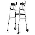 2 in 1 Folding Walker & Removable Armrests, Height Adjustable Foldable Walker with 5" Solid Wheels, V952-ZLZXCL200000G7LL4V0