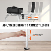 2 in 1 Folding Walker & Removable Armrests, Height Adjustable Foldable Walker with 5" Solid Wheels, V952-ZLZXCL200000G7LL4V0