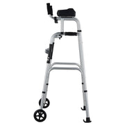 2 in 1 Folding Walker & Removable Armrests, Height Adjustable Foldable Walker with 5" Solid Wheels, V952-ZLZXCL200000G7LL4V0