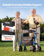 Rollator Walker with Seat for Seniors, Foldable Rolling Walker, Lightweight Aluminum Mobility Walking Aid V952-ZLZXQLSLHJQ13HJYW001V0