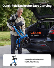 Rollator Walker with Seat for Seniors, Foldable Rolling Walker, Lightweight Aluminum Mobility Walking Aid V952-ZLZXQLSLHJQ13HJYW001V0