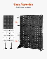 Pegboard Display Stand, 43 x 33 cm Tabletop Pegboard Display Stand with 15 Hooks, Thickened Cold-Rolled Steel V952-ZMLSDB1GZDPJUTAOH001V0