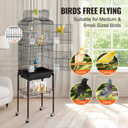 Large Bird Cage, 62 in, Open Top Parakeet Cage with Rolling Stand, Steel Bird Flight Cage with Removable V952-ZMSDXNLL18W1DWI2NV0