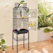 Large Bird Cage, 62 in, Open Top Parakeet Cage with Rolling Stand, Steel Bird Flight Cage with Removable V952-ZMSDXNLL18W1DWI2NV0