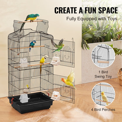 Bird Flight Cage 39 in Hanging Metal Parakeet Cage for Cockatiels Parrot V952-ZMSDXNLL18W1NRKCNV0