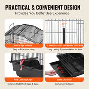 Bird Flight Cage 39 in Hanging Metal Parakeet Cage for Cockatiels Parrot V952-ZMSDXNLL18W1NRKCNV0