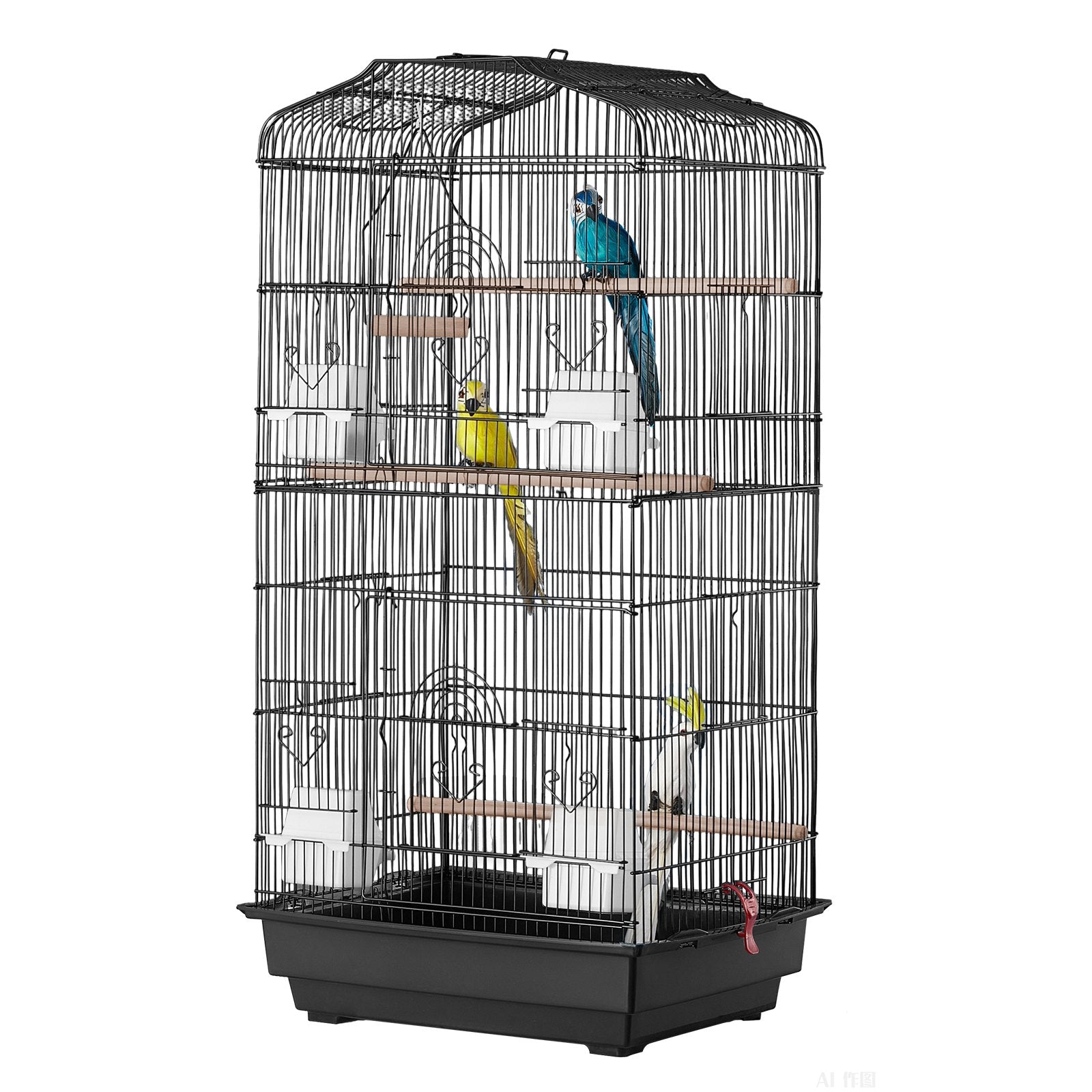 Bird Flight Cage 39 in Hanging Metal Parakeet Cage for Cockatiels Parrot V952-ZMSDXNLL18W1NRKCNV0