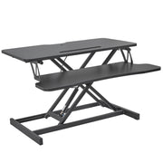 Standing Desk Converter, Two-Tier Stand up Desk Riser, 800 mm Large Sit to Stand Desk Converter,140-510 mm V952-ZMSJTSDXSX315ZZZAV0