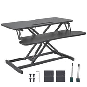 Standing Desk Converter, Two-Tier Stand up Desk Riser, 800 mm Large Sit to Stand Desk Converter,140-510 mm V952-ZMSJTSDXSX315ZZZAV0