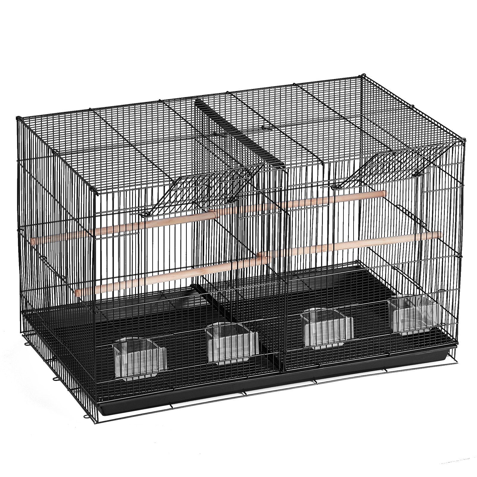 Bird Cage, 18 in, Small Parakeet Cage with Divider, Sturdy Metal Bird Flight Cage, Travel Birdcage with 5 V952-ZMSMNNL31191DY8JTV0