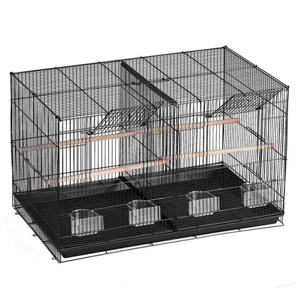 Bird Cage, 18 in, Small Parakeet Cage with Divider, Sturdy Metal Bird Flight Cage, Travel Birdcage with 5 V952-ZMSMNNL31191DY8JTV0