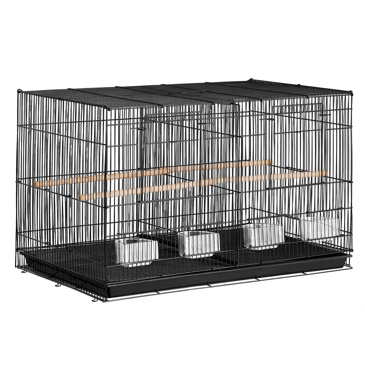 Bird Cage, 18 in, Small Parakeet Cage with Divider, Sturdy Metal Bird Flight Cage, Travel Birdcage with 5 V952-ZMSMNNL31191DY8JTV0