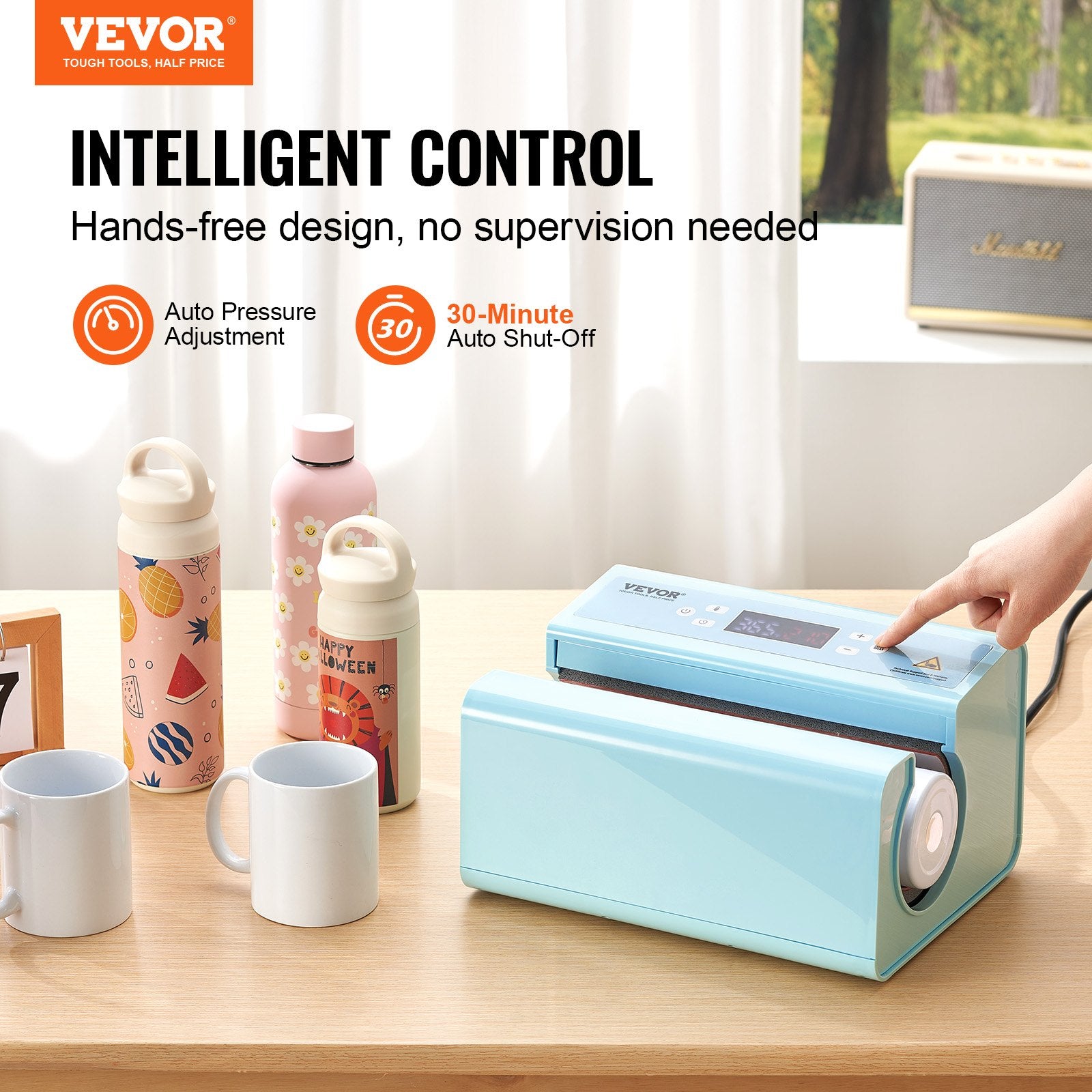 Auto Tumbler Heat Press Machine 325-887 ml Sublimation Mug Heat Press Blue V952-ZNKBJ30OZSLLL8371V3