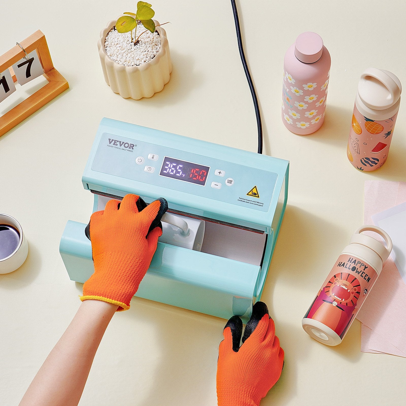 Auto Tumbler Heat Press Machine 325-887 ml Sublimation Mug Heat Press Blue V952-ZNKBJ30OZSLLL8371V3