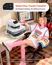 Auto Heat Press Machine, 38 x 38 cm, T-Shirt Press Machine with Auto Release and Adjustable Pressure, Digital V952-ZNRYJSJS15X1HUHFI001V3