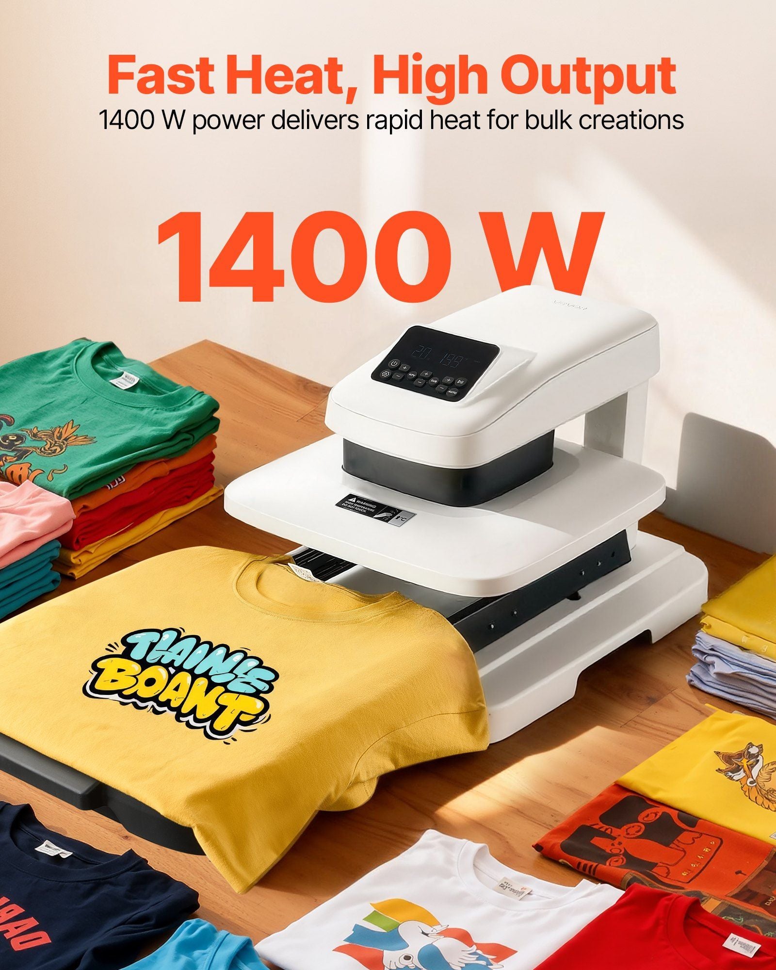 Auto Heat Press Machine, 38 x 38 cm, T-Shirt Press Machine with Auto Release and Adjustable Pressure, Digital V952-ZNRYJSJS15X1HUHFI001V3