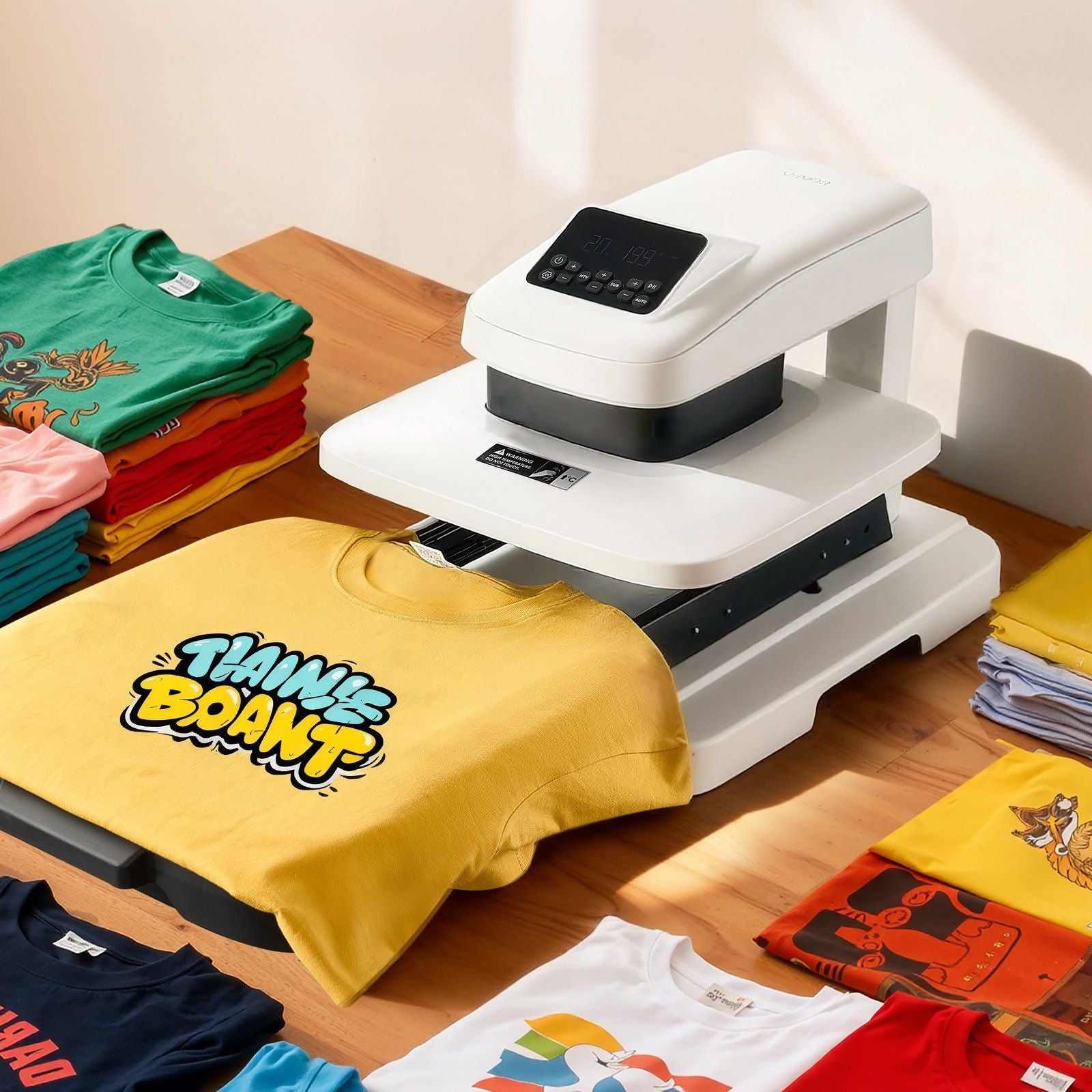 Auto Heat Press Machine, 38 x 38 cm, T-Shirt Press Machine with Auto Release and Adjustable Pressure, Digital V952-ZNRYJSJS15X1HUHFI001V3