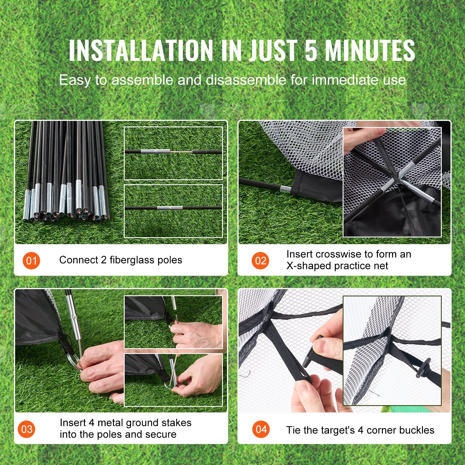 Golf Net, 10x7ft All in 1 Practice Net, Indoor Outdoor Home Golf Swing Training, Golf Hitting Aid Net with V952-ZPK10X7YCTZD9HZMBV0