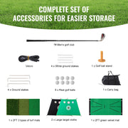 Golf Net, 10x7ft All in 1 Practice Net, Indoor Outdoor Home Golf Swing Training, Golf Hitting Aid Net with V952-ZPK10X7YCTZD9HZMBV0