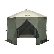 Pop Up Gazebo Tent, Pop-Up Screen Tent 6 Sided Canopy Sun Shelter with 6 Removable Privacy Wind Cloths & Mesh V952-ZPSLTJLS10X1F6ZWMV0