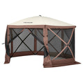 Pop Up Gazebo Tent, Pop-Up Screen Tent 6 Sided Canopy Sun Shelter with 6 Removable Privacy Wind Cloths & Mesh V952-ZPSLTJLS115X602MGV0