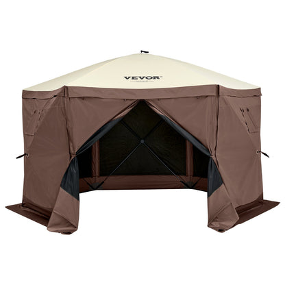 Pop Up Gazebo Tent, Pop-Up Screen Tent 6 Sided Canopy Sun Shelter with 6 Removable Privacy Wind Cloths & Mesh V952-ZPSLTJLS115X602MGV0