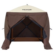 Pop Up Gazebo Tent, Pop-Up Screen Tent 4 Sided Canopy Sun Shelter with 4 Removable Privacy Wind Cloths & Mesh V952-ZPSLTZS6X6FTW9616V0