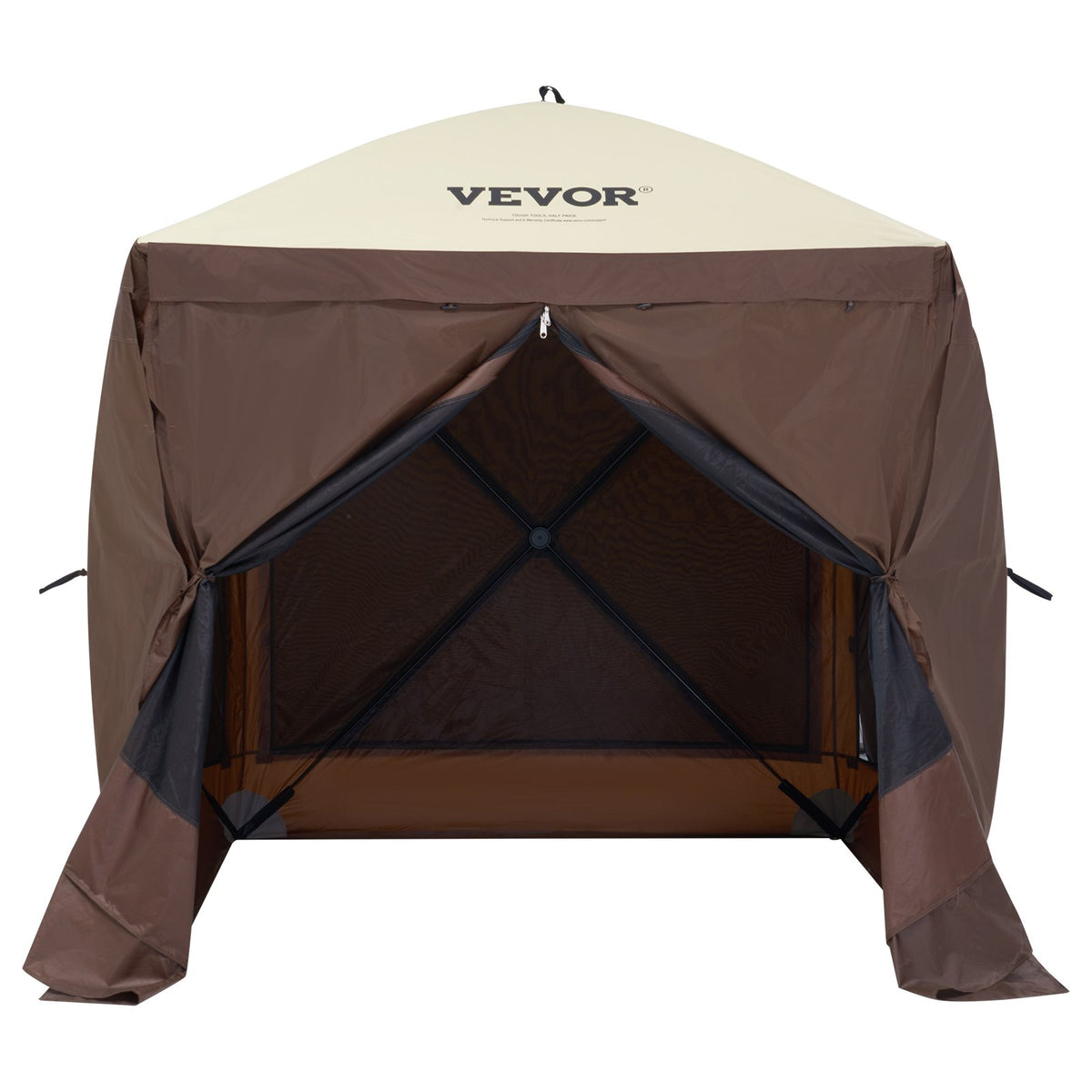 Pop Up Gazebo Tent, Pop-Up Screen Tent 4 Sided Canopy Sun Shelter with 4 Removable Privacy Wind Cloths & Mesh V952-ZPSLTZS6X6FTW9616V0
