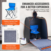 Portable Steam Sauna Tent 1000W Personal Spa Loss Weight Detox Therapy, 800x800x1000 mm V952-ZQBXSSNBSS10KT48LV3