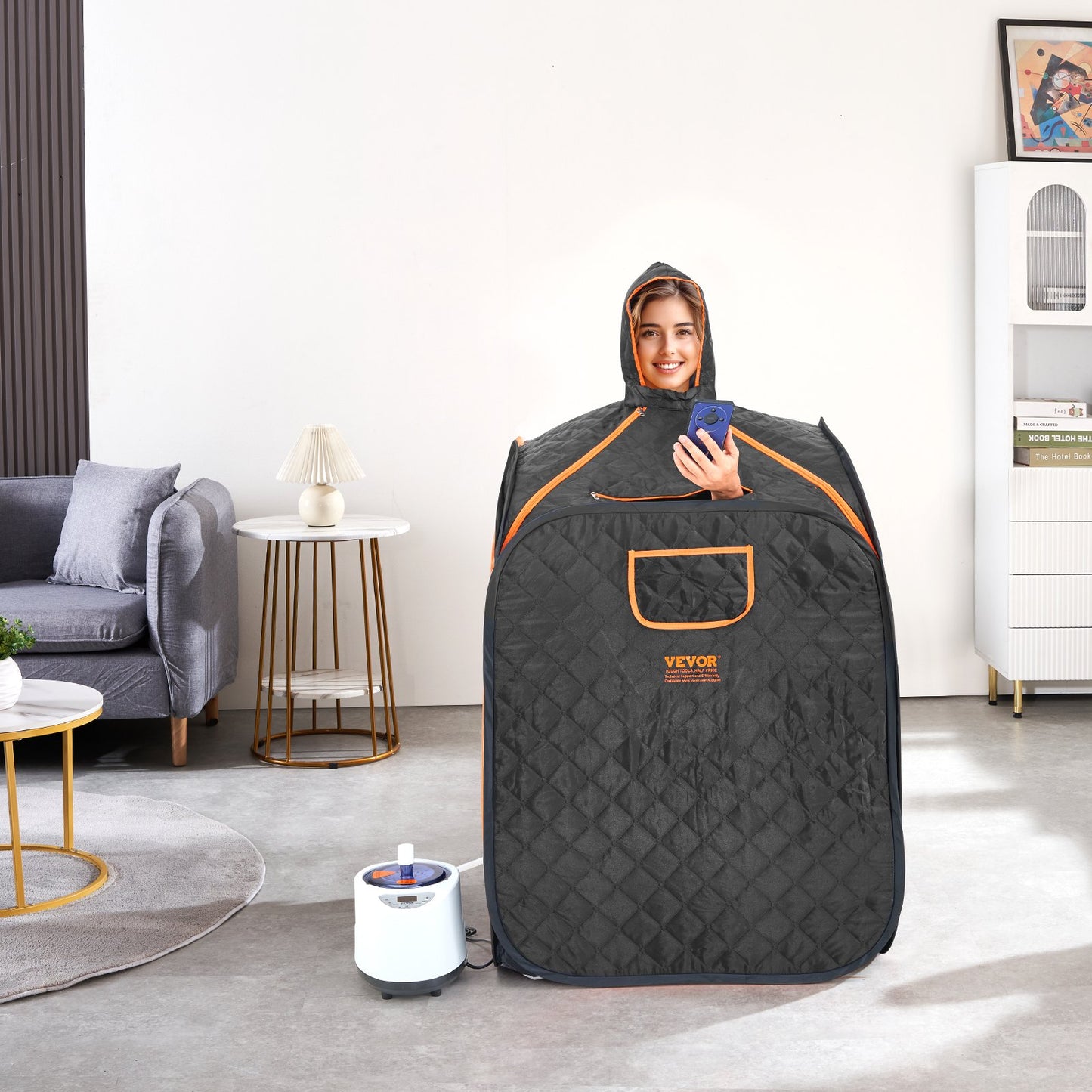 Portable Steam Sauna Tent 1000W Personal Spa Loss Weight Detox Therapy, 800x800x1000 mm V952-ZQBXSSNBSS10KT48LV3