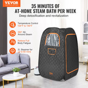 1000W Personal Steam Sauna Tent Loss Weight Detox Therapy Spa Compact, 800 x 800 x 1330 mm V952-ZQBXSSNJCS10GT3XTV3