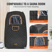 1000W Personal Steam Sauna Tent Loss Weight Detox Therapy Spa Compact, 800 x 800 x 1330 mm V952-ZQBXSSNJCS10GT3XTV3